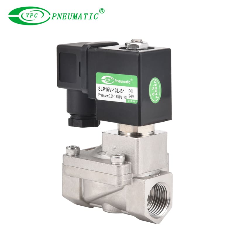 SLP Serie de acero inoxidable 2/2 válvula solenoide de cierre normal