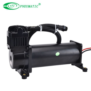 Compresor de suspensión con bolsa de aire 444C, CC 12 V, 200 psi, negro
