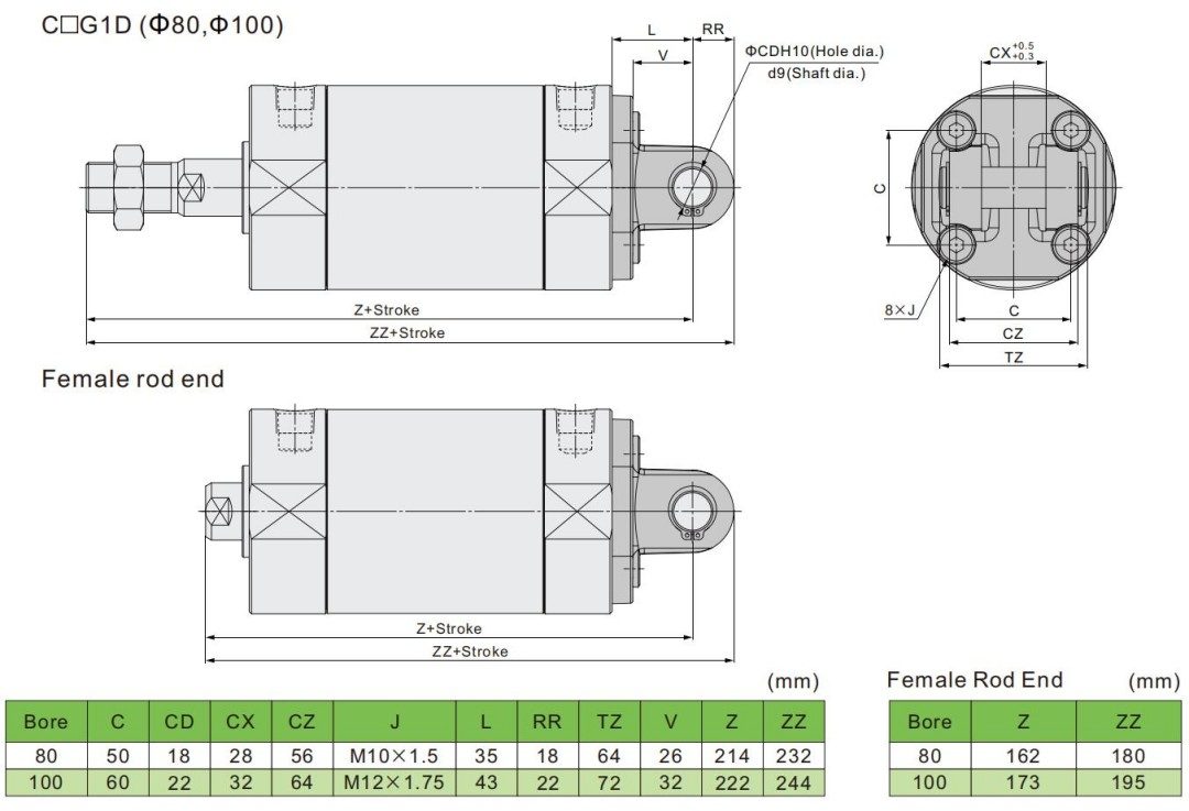 custom air cylinders 