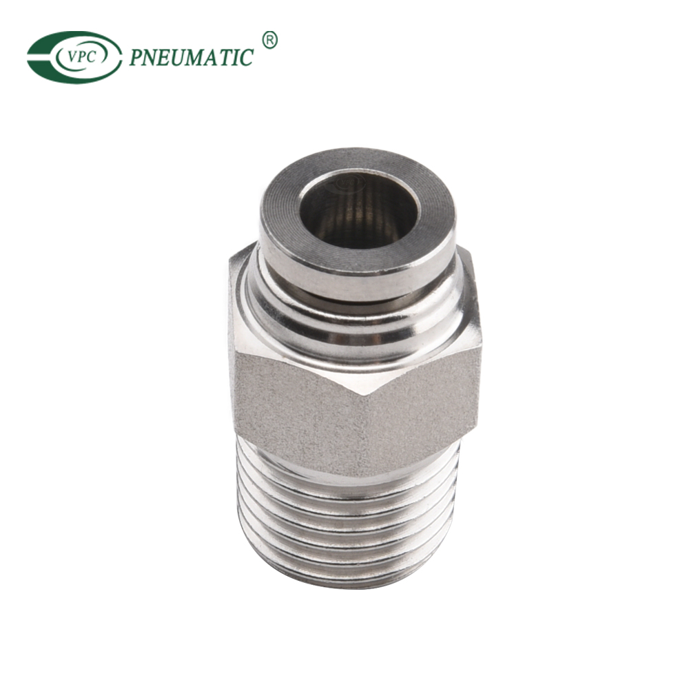 Conexión de tubería de metal neumática para PC 4 ~ 12 mm Accesorios neumáticos de manguera de aire de conexión rápida de un toque