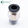 Accesorios de cilindro neumático PC 1/4 bsp, conector de aire de tubo de empuje de un toque