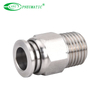 SSPC Hilo macho de acero inoxidable accesorio recto