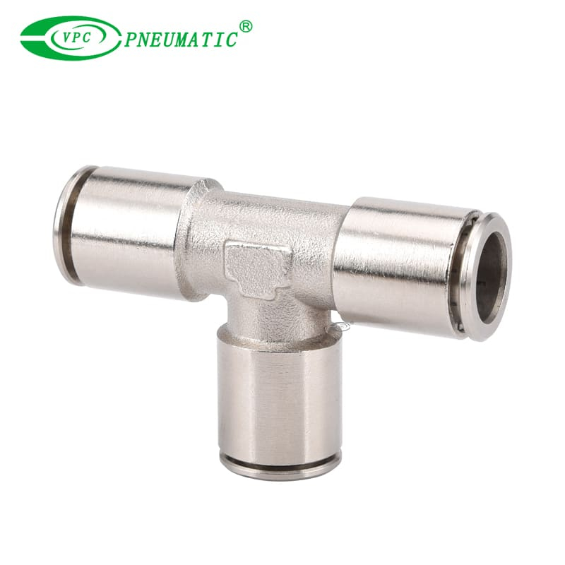 Ajuste de alta presión de la serie VE, latón, tipo t, 870 psi