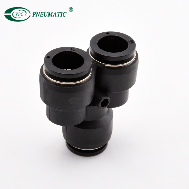 Conector de unión en forma de T de plástico Y neumático PY06, accesorios de aire de manguera de conexión rápida
