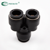 Conector de unión en forma de T de plástico Y neumático PY06, accesorios de aire de manguera de conexión rápida