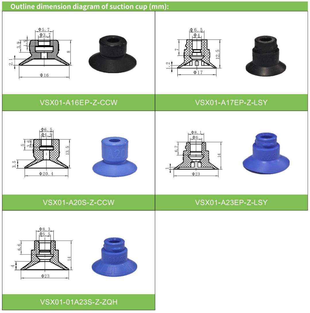 tazas de succión de vacío 