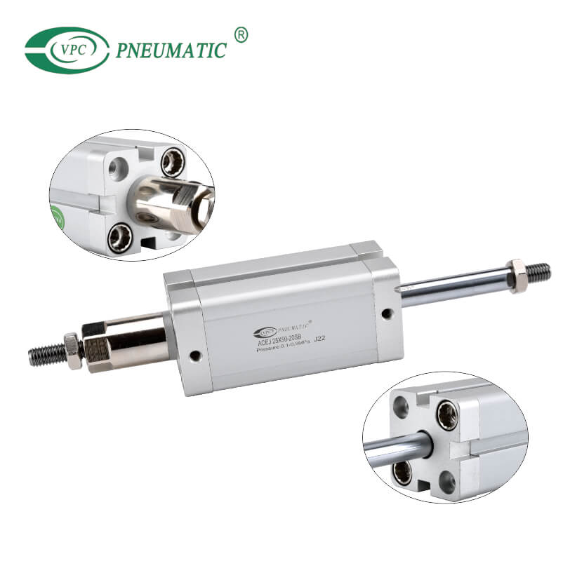 Cilindro compacto Serie ACEJ Iso 21287, carrera ajustable